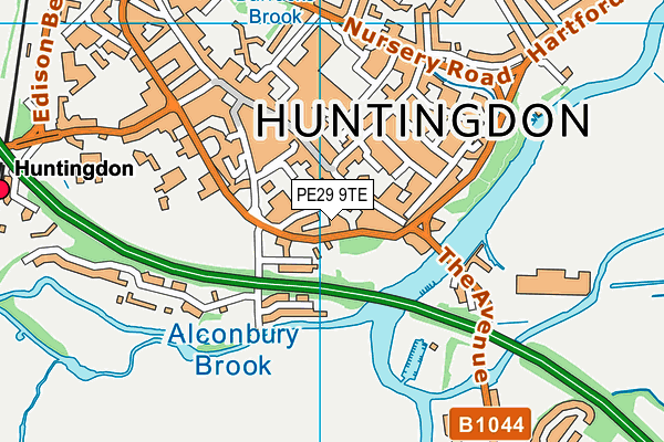 PE29 9TE map - OS VectorMap District (Ordnance Survey) PE29 9TE map - OS VectorMap District (Ordnance Survey)