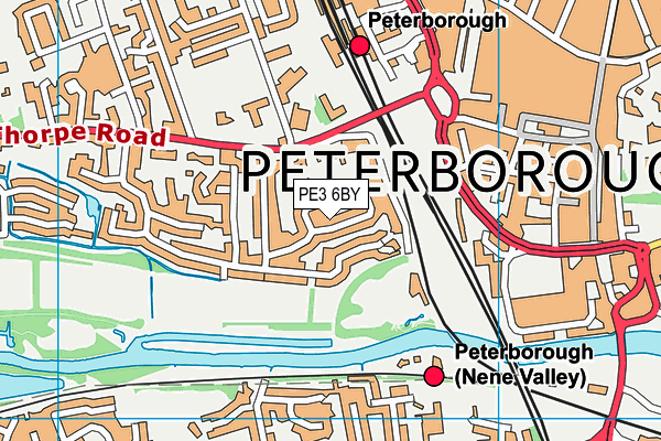 PE3 6BY map - OS VectorMap District (Ordnance Survey) PE3 6BY map - OS VectorMap District (Ordnance Survey)