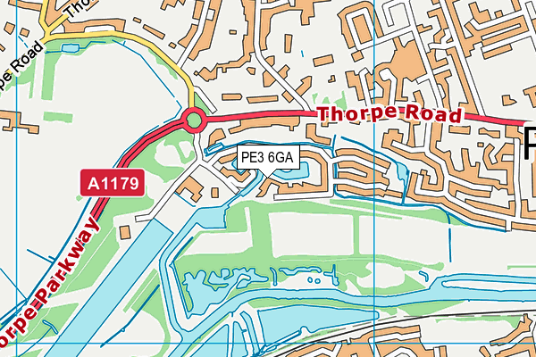 PE3 6GA map - OS VectorMap District (Ordnance Survey) PE3 6GA map - OS VectorMap District (Ordnance Survey)