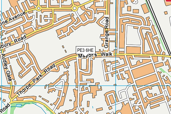 PE3 6HE map - OS VectorMap District (Ordnance Survey) PE3 6HE map - OS VectorMap District (Ordnance Survey)