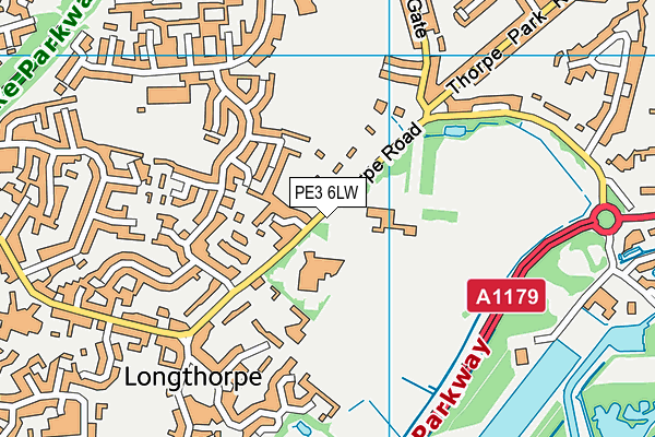PE3 6LW map - OS VectorMap District (Ordnance Survey) PE3 6LW map - OS VectorMap District (Ordnance Survey)