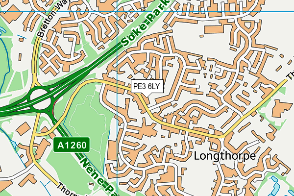PE3 6LY map - OS VectorMap District (Ordnance Survey) PE3 6LY map - OS VectorMap District (Ordnance Survey)