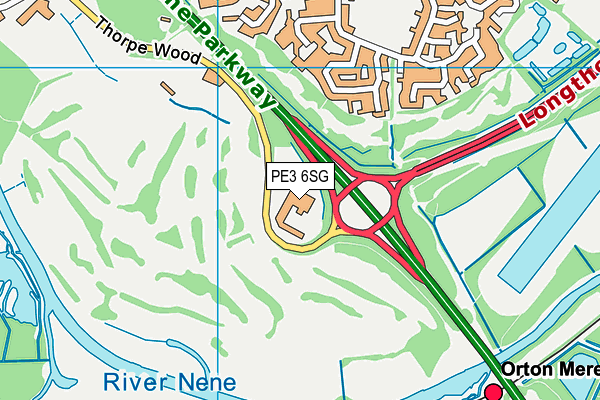 PE3 6SG map - OS VectorMap District (Ordnance Survey) PE3 6SG map - OS VectorMap District (Ordnance Survey)