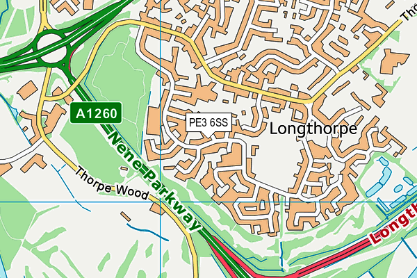 PE3 6SS map - OS VectorMap District (Ordnance Survey) PE3 6SS map - OS VectorMap District (Ordnance Survey)