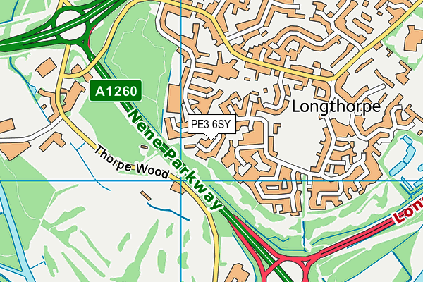 PE3 6SY map - OS VectorMap District (Ordnance Survey) PE3 6SY map - OS VectorMap District (Ordnance Survey)