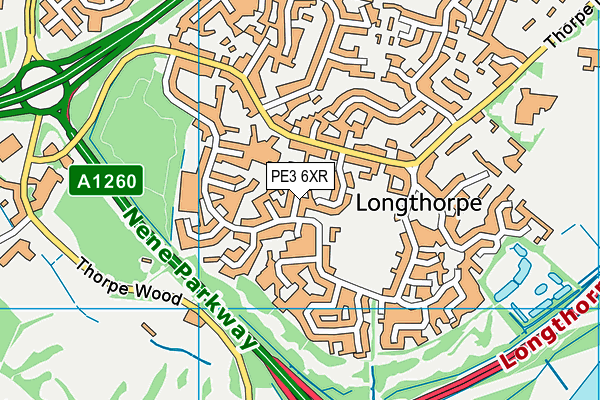 PE3 6XR map - OS VectorMap District (Ordnance Survey) PE3 6XR map - OS VectorMap District (Ordnance Survey)