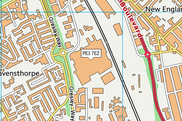 PE3 7EZ map - OS VectorMap District (Ordnance Survey) PE3 7EZ map - OS VectorMap District (Ordnance Survey)