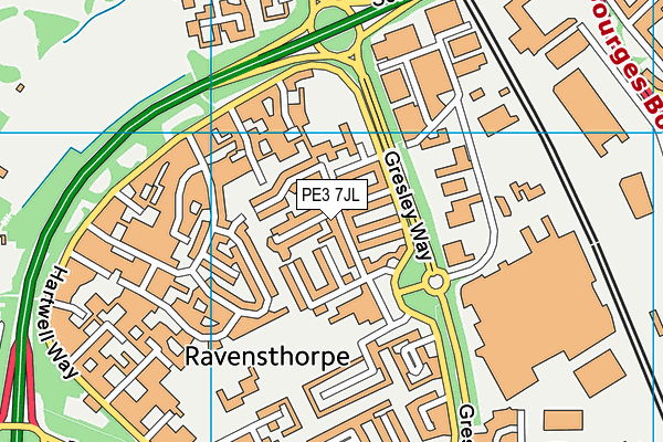 PE3 7JL map - OS VectorMap District (Ordnance Survey) PE3 7JL map - OS VectorMap District (Ordnance Survey)