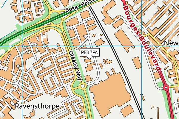 PE3 7PA map - OS VectorMap District (Ordnance Survey) PE3 7PA map - OS VectorMap District (Ordnance Survey)