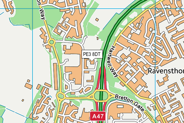 PE3 8DT map - OS VectorMap District (Ordnance Survey) PE3 8DT map - OS VectorMap District (Ordnance Survey)