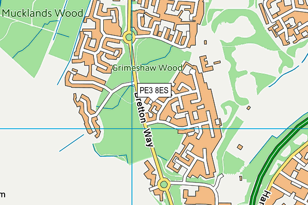 PE3 8ES map - OS VectorMap District (Ordnance Survey) PE3 8ES map - OS VectorMap District (Ordnance Survey)