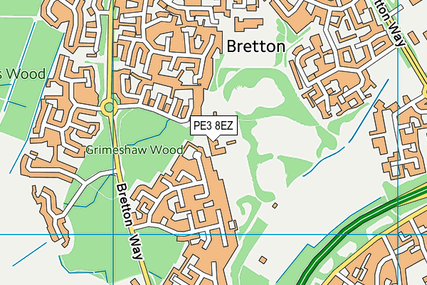PE3 8EZ map - OS VectorMap District (Ordnance Survey) PE3 8EZ map - OS VectorMap District (Ordnance Survey)