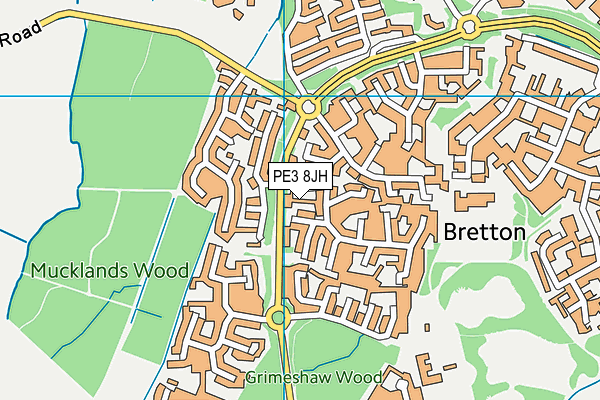 PE3 8JH map - OS VectorMap District (Ordnance Survey) PE3 8JH map - OS VectorMap District (Ordnance Survey)