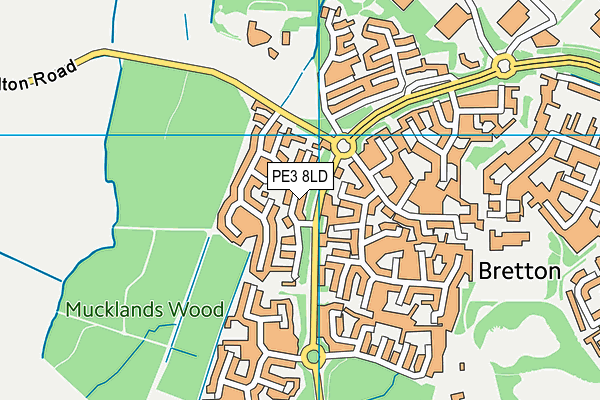 PE3 8LD map - OS VectorMap District (Ordnance Survey) PE3 8LD map - OS VectorMap District (Ordnance Survey)