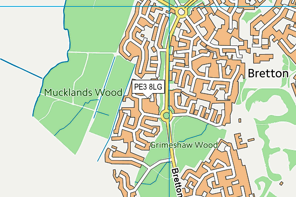 PE3 8LG map - OS VectorMap District (Ordnance Survey) PE3 8LG map - OS VectorMap District (Ordnance Survey)