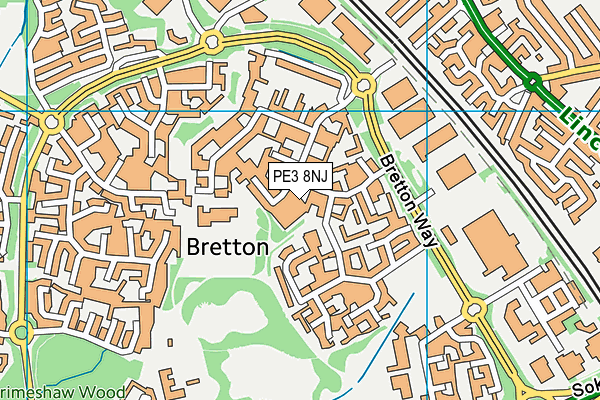 PE3 8NJ map - OS VectorMap District (Ordnance Survey) PE3 8NJ map - OS VectorMap District (Ordnance Survey)