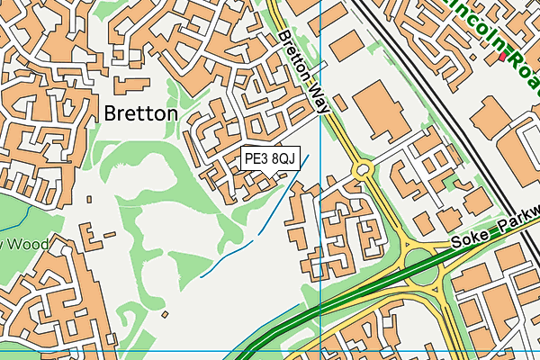 PE3 8QJ map - OS VectorMap District (Ordnance Survey) PE3 8QJ map - OS VectorMap District (Ordnance Survey)