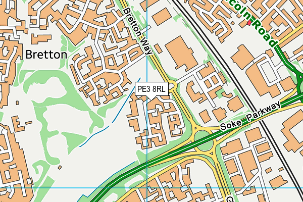 PE3 8RL map - OS VectorMap District (Ordnance Survey) PE3 8RL map - OS VectorMap District (Ordnance Survey)