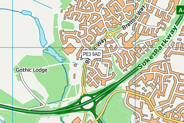 PE3 9AD map - OS VectorMap District (Ordnance Survey) PE3 9AD map - OS VectorMap District (Ordnance Survey)