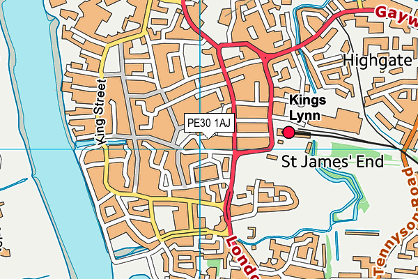 PE30 1AJ map - OS VectorMap District (Ordnance Survey) PE30 1AJ map - OS VectorMap District (Ordnance Survey)