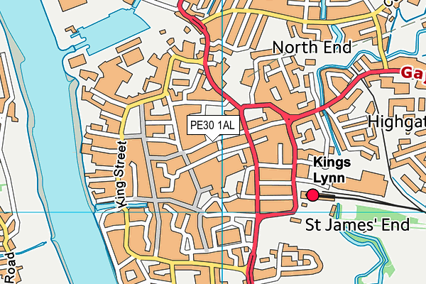 PE30 1AL map - OS VectorMap District (Ordnance Survey)