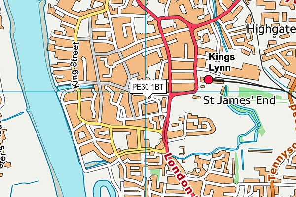 PE30 1BT map - OS VectorMap District (Ordnance Survey) PE30 1BT map - OS VectorMap District (Ordnance Survey)