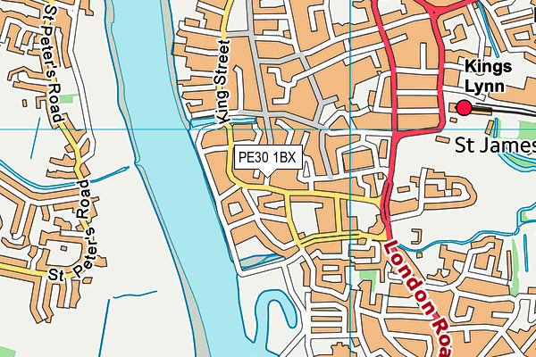 PE30 1BX map - OS VectorMap District (Ordnance Survey) PE30 1BX map - OS VectorMap District (Ordnance Survey)