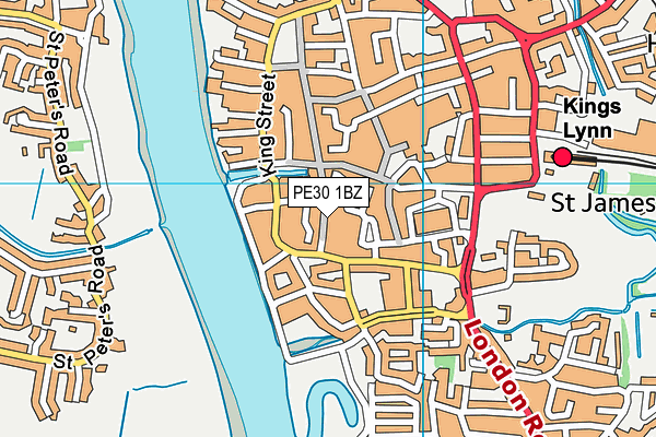PE30 1BZ map - OS VectorMap District (Ordnance Survey) PE30 1BZ map - OS VectorMap District (Ordnance Survey)