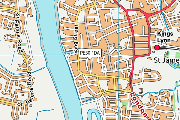 PE30 1DA map - OS VectorMap District (Ordnance Survey) PE30 1DA map - OS VectorMap District (Ordnance Survey)