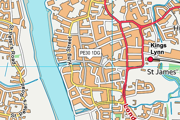 PE30 1DG map - OS VectorMap District (Ordnance Survey) PE30 1DG map - OS VectorMap District (Ordnance Survey)