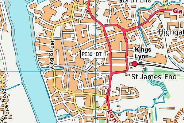 PE30 1DT map - OS VectorMap District (Ordnance Survey) PE30 1DT map - OS VectorMap District (Ordnance Survey)