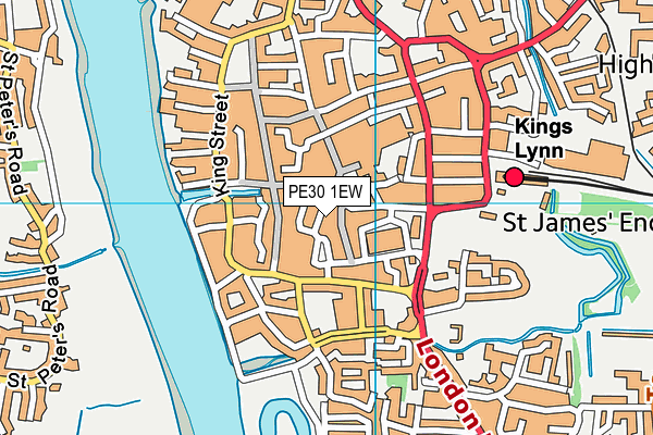PE30 1EW map - OS VectorMap District (Ordnance Survey) PE30 1EW map - OS VectorMap District (Ordnance Survey)