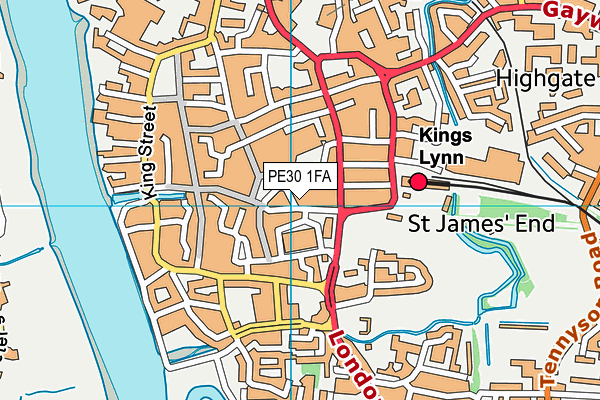 PE30 1FA map - OS VectorMap District (Ordnance Survey) PE30 1FA map - OS VectorMap District (Ordnance Survey)