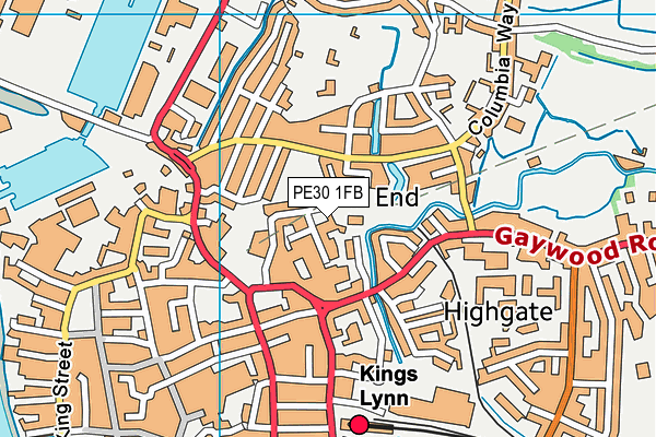 PE30 1FB map - OS VectorMap District (Ordnance Survey) PE30 1FB map - OS VectorMap District (Ordnance Survey)
