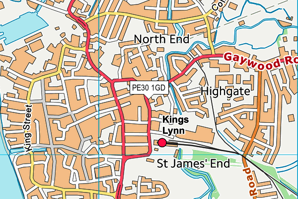 PE30 1GD map - OS VectorMap District (Ordnance Survey) PE30 1GD map - OS VectorMap District (Ordnance Survey)