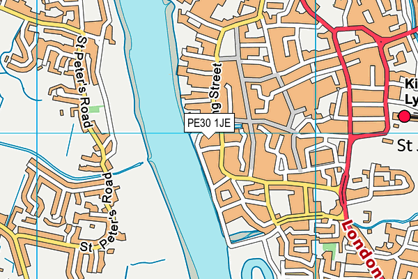 PE30 1JE map - OS VectorMap District (Ordnance Survey)