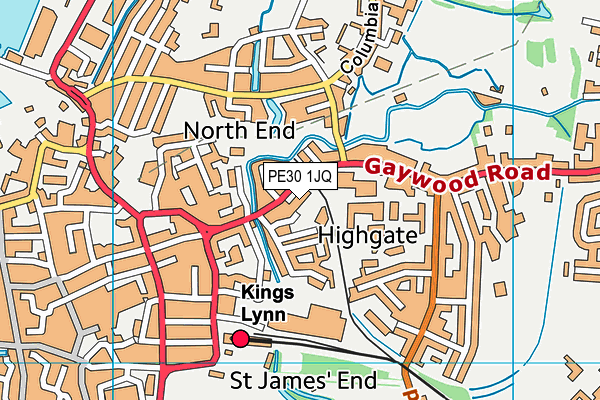 PE30 1JQ map - OS VectorMap District (Ordnance Survey) PE30 1JQ map - OS VectorMap District (Ordnance Survey)