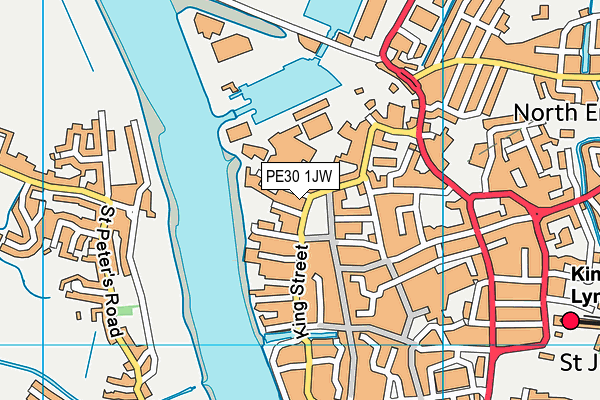 PE30 1JW map - OS VectorMap District (Ordnance Survey) PE30 1JW map - OS VectorMap District (Ordnance Survey)