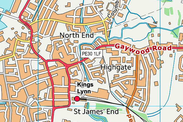 PE30 1LF map - OS VectorMap District (Ordnance Survey) PE30 1LF map - OS VectorMap District (Ordnance Survey)