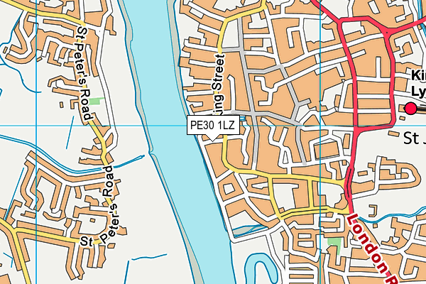PE30 1LZ map - OS VectorMap District (Ordnance Survey) PE30 1LZ map - OS VectorMap District (Ordnance Survey)