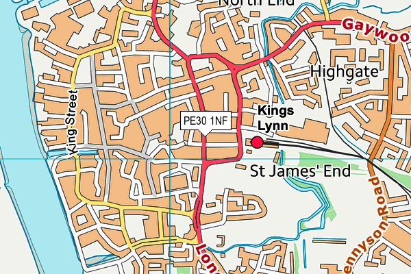 PE30 1NF map - OS VectorMap District (Ordnance Survey) PE30 1NF map - OS VectorMap District (Ordnance Survey)