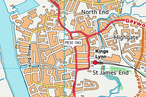 PE30 1NG map - OS VectorMap District (Ordnance Survey) PE30 1NG map - OS VectorMap District (Ordnance Survey)