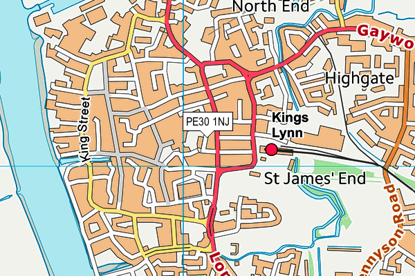 PE30 1NJ map - OS VectorMap District (Ordnance Survey) PE30 1NJ map - OS VectorMap District (Ordnance Survey)