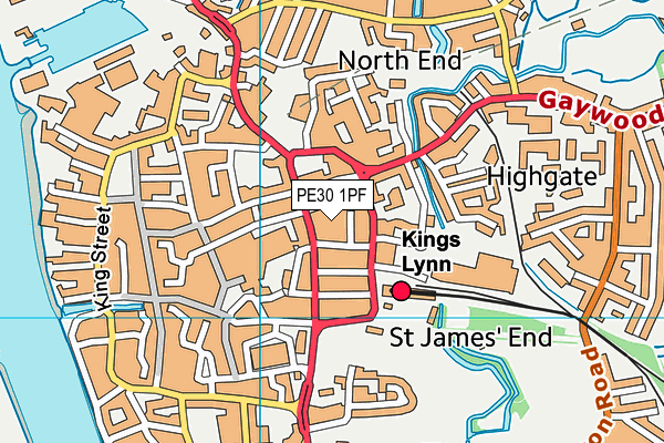 PE30 1PF map - OS VectorMap District (Ordnance Survey) PE30 1PF map - OS VectorMap District (Ordnance Survey)