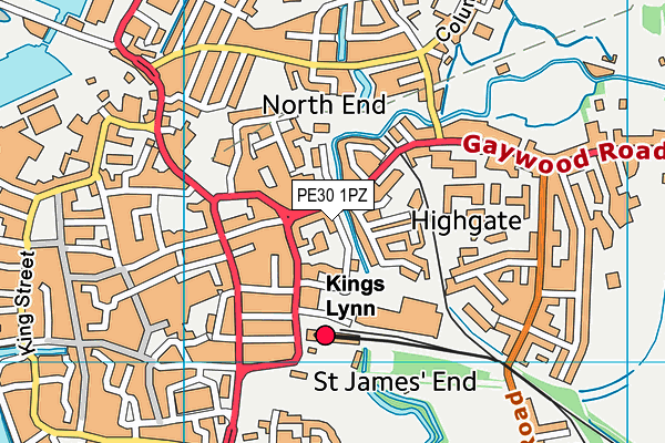 PE30 1PZ map - OS VectorMap District (Ordnance Survey) PE30 1PZ map - OS VectorMap District (Ordnance Survey)