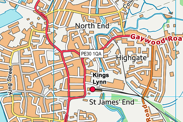 PE30 1QA map - OS VectorMap District (Ordnance Survey) PE30 1QA map - OS VectorMap District (Ordnance Survey)
