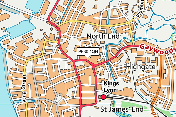 PE30 1QH map - OS VectorMap District (Ordnance Survey) PE30 1QH map - OS VectorMap District (Ordnance Survey)