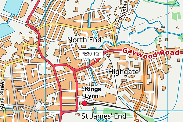 PE30 1QT map - OS VectorMap District (Ordnance Survey) PE30 1QT map - OS VectorMap District (Ordnance Survey)