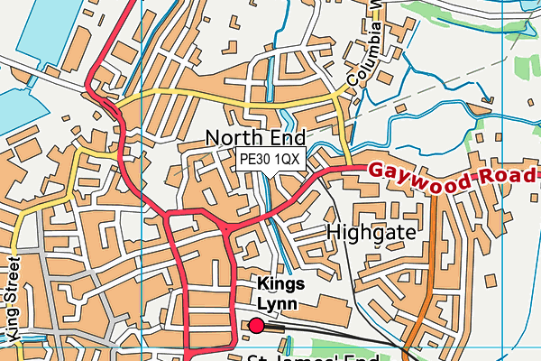 PE30 1QX map - OS VectorMap District (Ordnance Survey) PE30 1QX map - OS VectorMap District (Ordnance Survey)