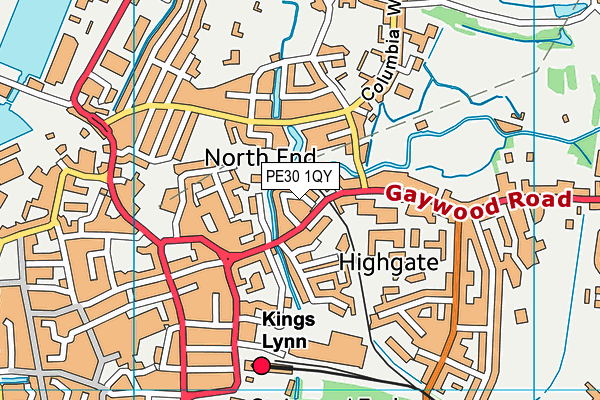 PE30 1QY map - OS VectorMap District (Ordnance Survey) PE30 1QY map - OS VectorMap District (Ordnance Survey)